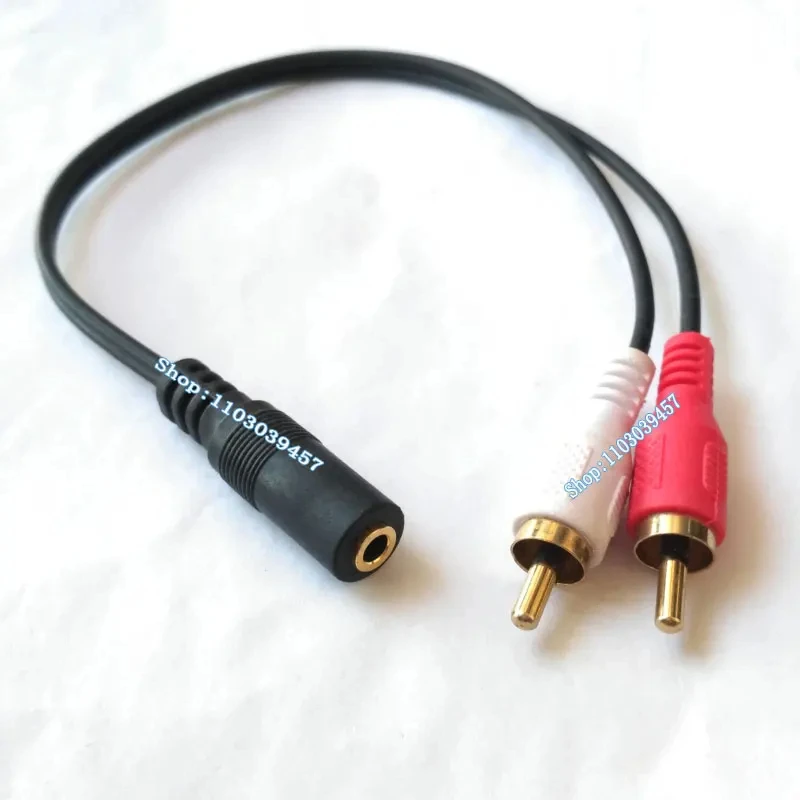Suono Stereo Cavo Convertitore Da Jack Stereo 3.5 Mm Donna A 2 RCA Rosso/Bianco - 15 Cm, Splitter Cavo Convertitore Audio Universale
