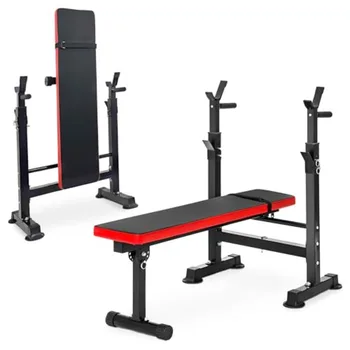 Foldable Weight Bench with Squat Rack 1