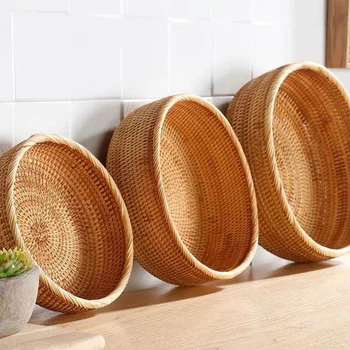 Round Woven Rattan Basket 1