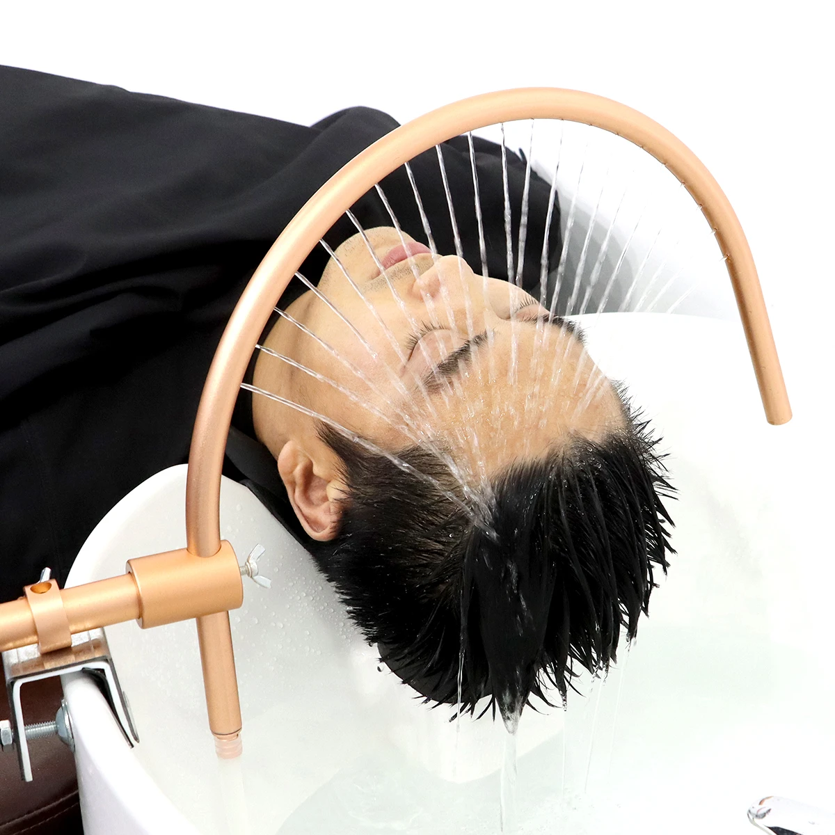 อุปกรณ์สปาผมแบบพกพาสำหรับร้านเสริมสวย พร้อมปั๊มน้ำตก ระบบหมุนเวียนน้ำ อุปกรณ์เสริมอ่างสระผม 1