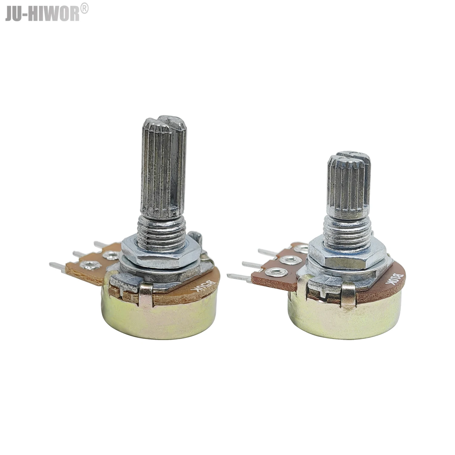 2pcs WH148 15mm 20mm Shaft 3Pin Linear Taper Rotary Potentiometer Resistor 1K 2K 10K 20K 50K 100K 1MΩ Ohm For Arduino With Knob