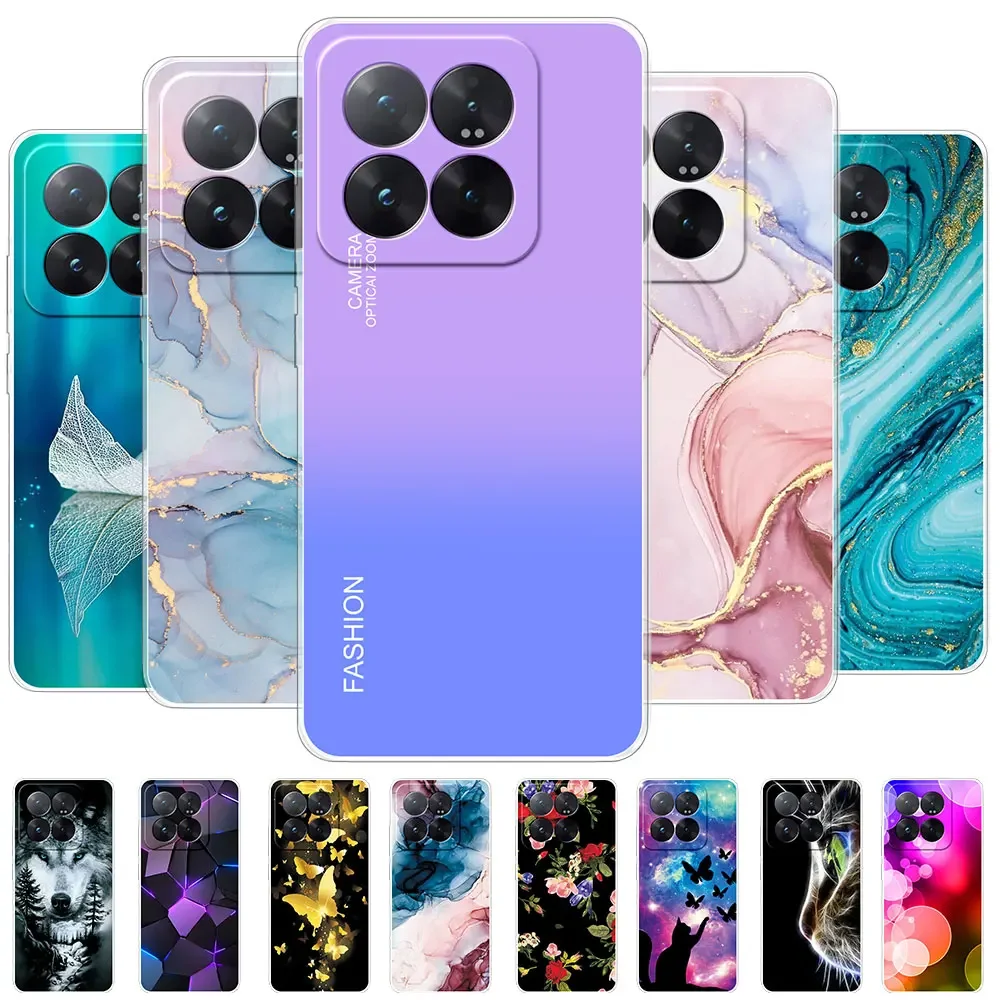 Per Xiaomi 14 Pro Cover Posteriore Per Xiaomi 14 Custodia Trasparente Antiurto In Silicone Morbido Trasparente Per Xiaomi 14 Pro Coque