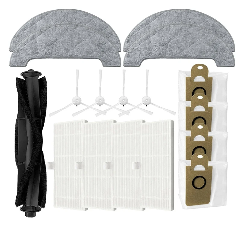 

Основная боковая щетка, фильтр НЕРА, Швабра, тканевый мешок для пыли для Miwhole M8 Pro, аксессуары, запасные части, как показано на рисунке, пластик