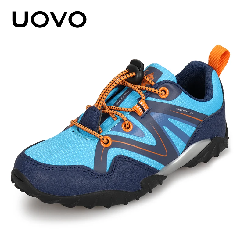UOVO Spring Autumn Kids Sport Running Hook And Loop Toddler Boy Shoes Breathable Casual Sneakers #29-34