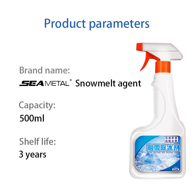 SEAMETAL 500ml Winter Car Windshield Deicer Auto Ice Remover Spray for Car Window Snow Defrosting Melting Agent Frost Protection