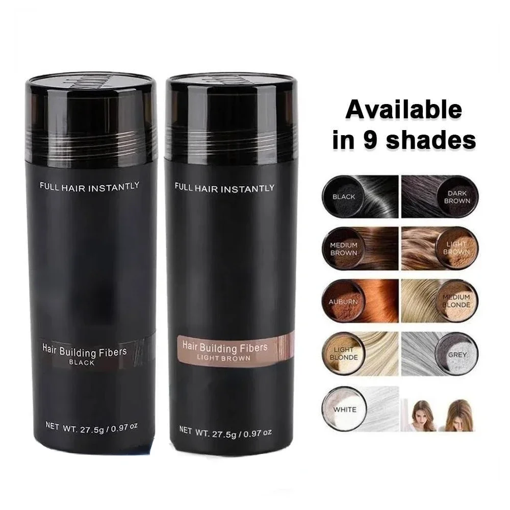 10pcs Hair Fiber Regrowth Powder 27.5g Keratin Original Hair Building Fibers Applicator Spray Pump Growth Product Care hair building powder hair building fibers