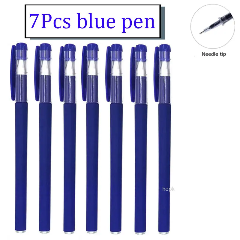 7Pcs Blue pen B