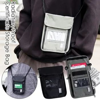 남녀공용 방수 여권 커버, RFID ID 신용 카드 정리함, 어깨 목 파우치, 여행 지갑, 전화 가방, 여권 거치대