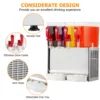 Commercial Beverage Dispenser, 4 Tanks 10.56 Gallon 40L Commercial Juice Dispenser, 10 Liter Per Tank, 380W Stainless Steel Food 5