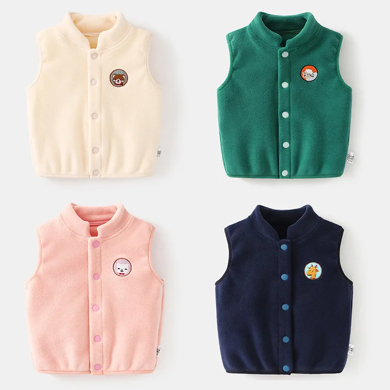 Baby Vest Clothing Winter Ollie Velvet Vest Winter Horse Jacket Children's Clothing Boys' Sweetheart