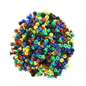 Accessorio per macchinetta per tatuaggi Strumenti per barra di armatura 100 pezzi Forniture per tatuaggi Occhielli in gomma resistente in silicone Capezzoli Tampone per ago tipo "T"