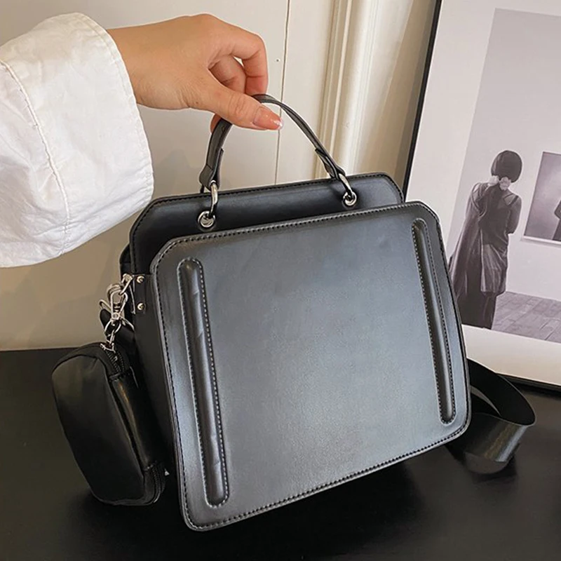 Bolso Mano Casual Bolso Cruzado De Lona Para Mujer - Múltiples Bolsillos Y Ajustable Bolso Mano Asa Superior