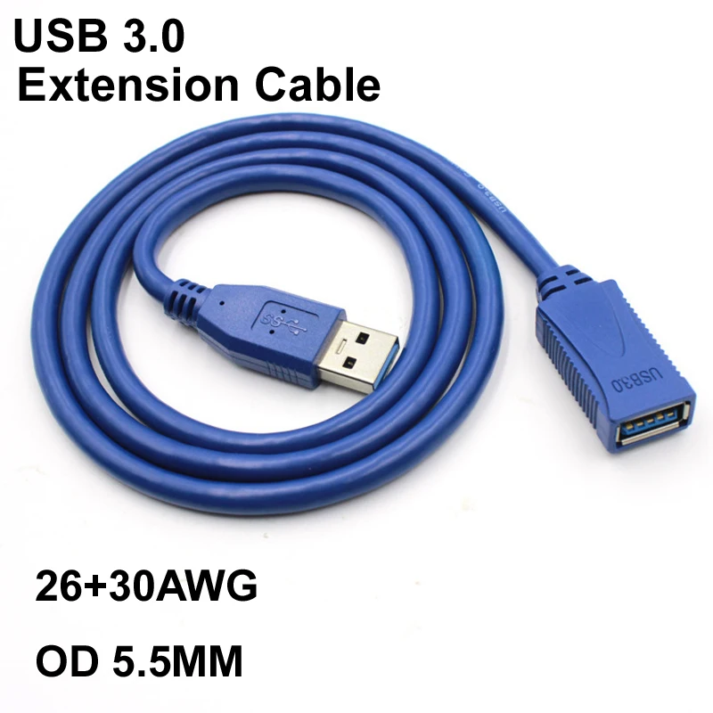 Кабель-удлинитель USB 3,0 длиной 1/2/3/5 м, штекер-гнездо, кабель для зарядки и синхронизации данных для ноутбука, ПК, игровой клавиатуры, мыши, мобильного жесткого диска