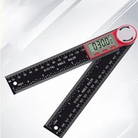 2-in-1 Digital Angle Ruler Large Screen Display Steel 0-360°(200mm) Protractor Precision Adjustable Angle Measurement Tools 1Pc 1