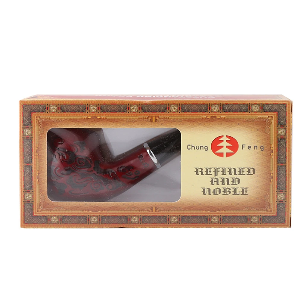 Wood Smoking Pipe with Carved Flowers Removable and Washable Tobacco Pipe For Smoking Accessories Exquisite Holiday Gifts tobacco pipe tobacco smoking accessories