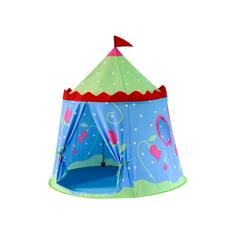 Kids Tent House Portable Princess Castle Present Hang Flag Children Teepee Tent Play Tent For Baby Birthday Gifts 6