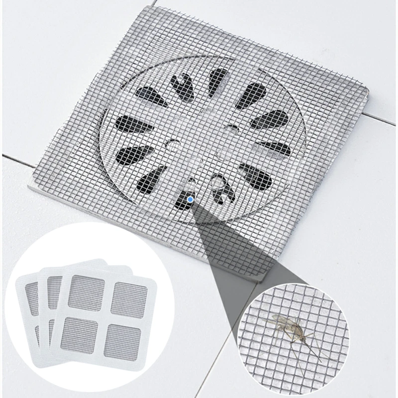 Floor drain filter Disposable Hair Catchers Floor Drain Patch Anti-Clogging Filter Patch Floor Sink Strainer Filter Mesh Bathroom Accessories