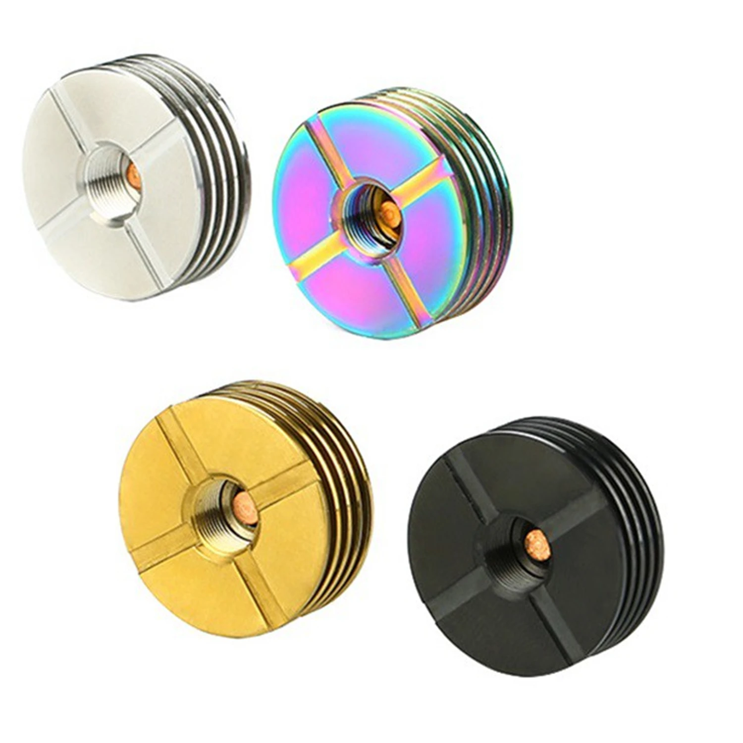 Connector Adapter 1PC 22MM/24MM/25MM Thread Base DIY 510 Stainless Steel Finned Heat Dissipation Heat Sink Deck 4 Colors
