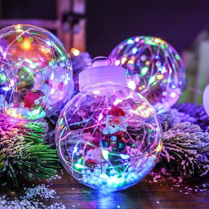 Led Wishing Ball String Lights,Battery Powered Light,10 Lights Santa Window Ornaments for Living Room,Corridor,Yard,Winter Decor 3