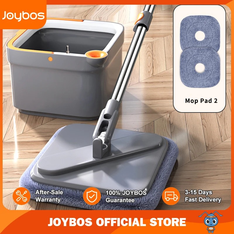 Joybos Spin Mop With Bucket Hand Free Lazy Squeeze Mop Automatic Magic