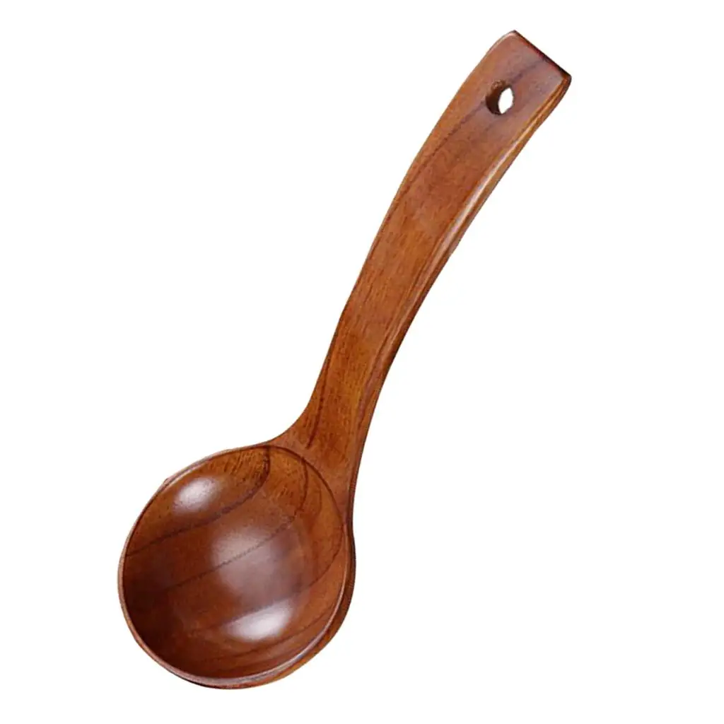 Natural Wooden Spoon, Classic Wooden Tableware Kitchen Soup Spoon,Porridge Spoon, Kitchen Sauces Soups Cooking Tools