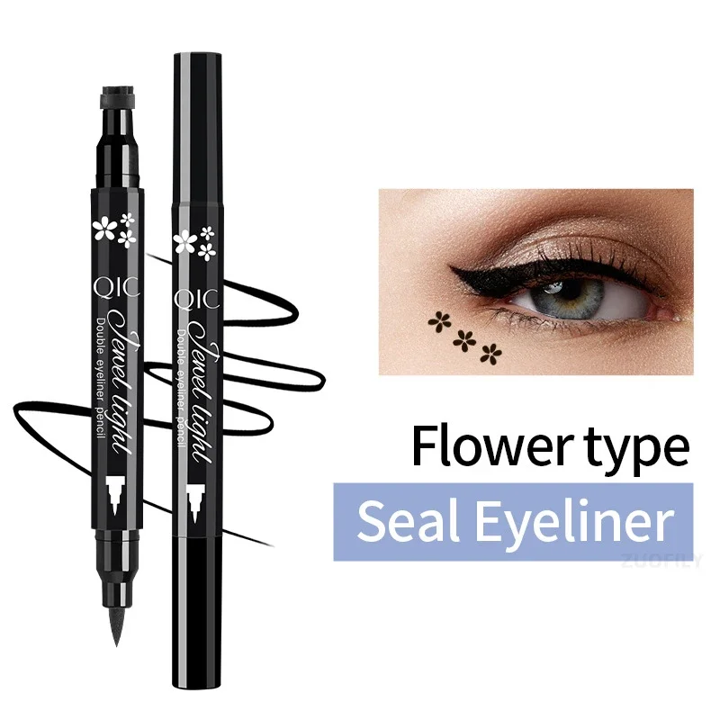 Eyeliner Double Embout 2 En 1 - Motif Tattoo Coeur/étoile/lune - Neuf
