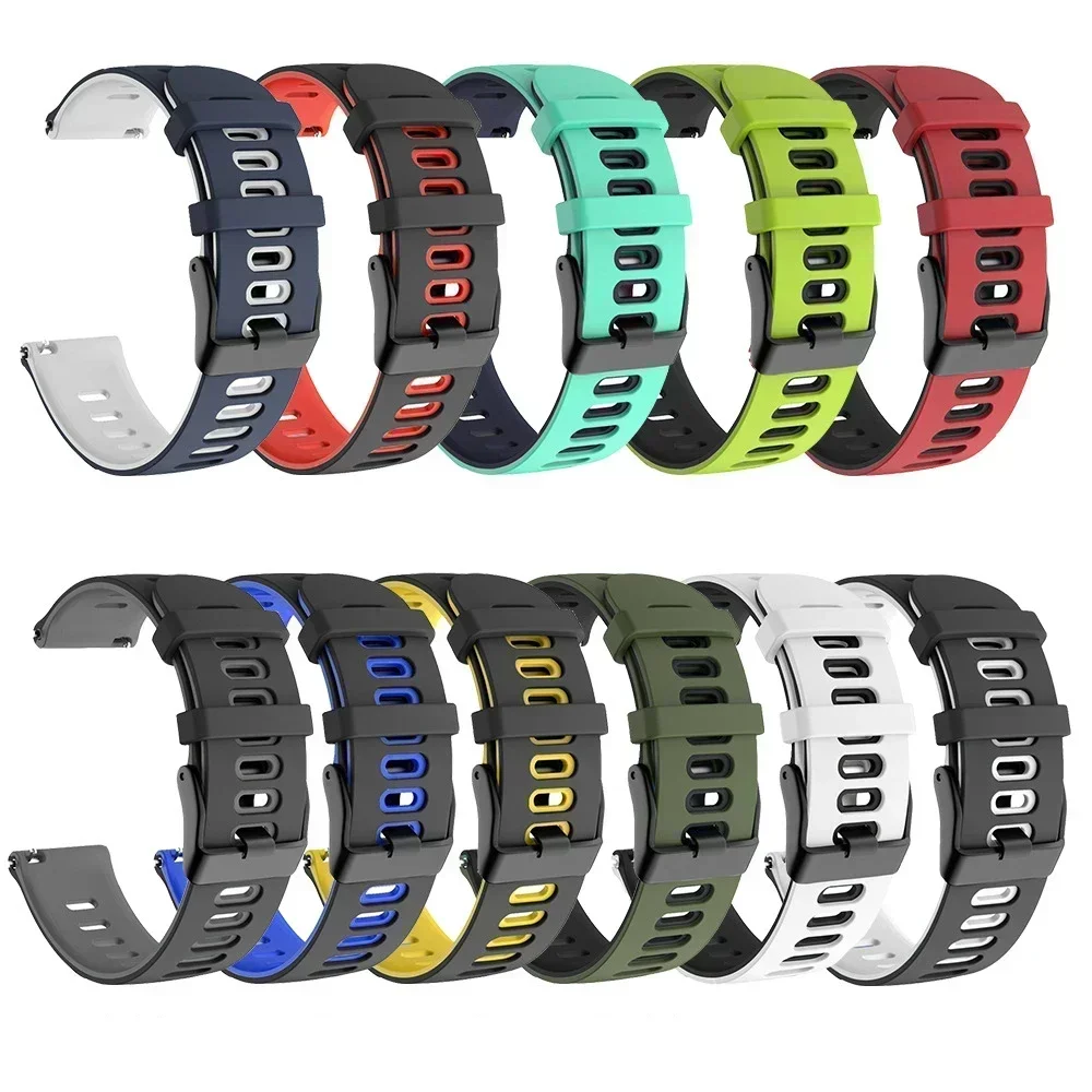Sports Silicone Strap for Smartwatch - Swim Soft Watchband 22mm Bracelet Accessories
