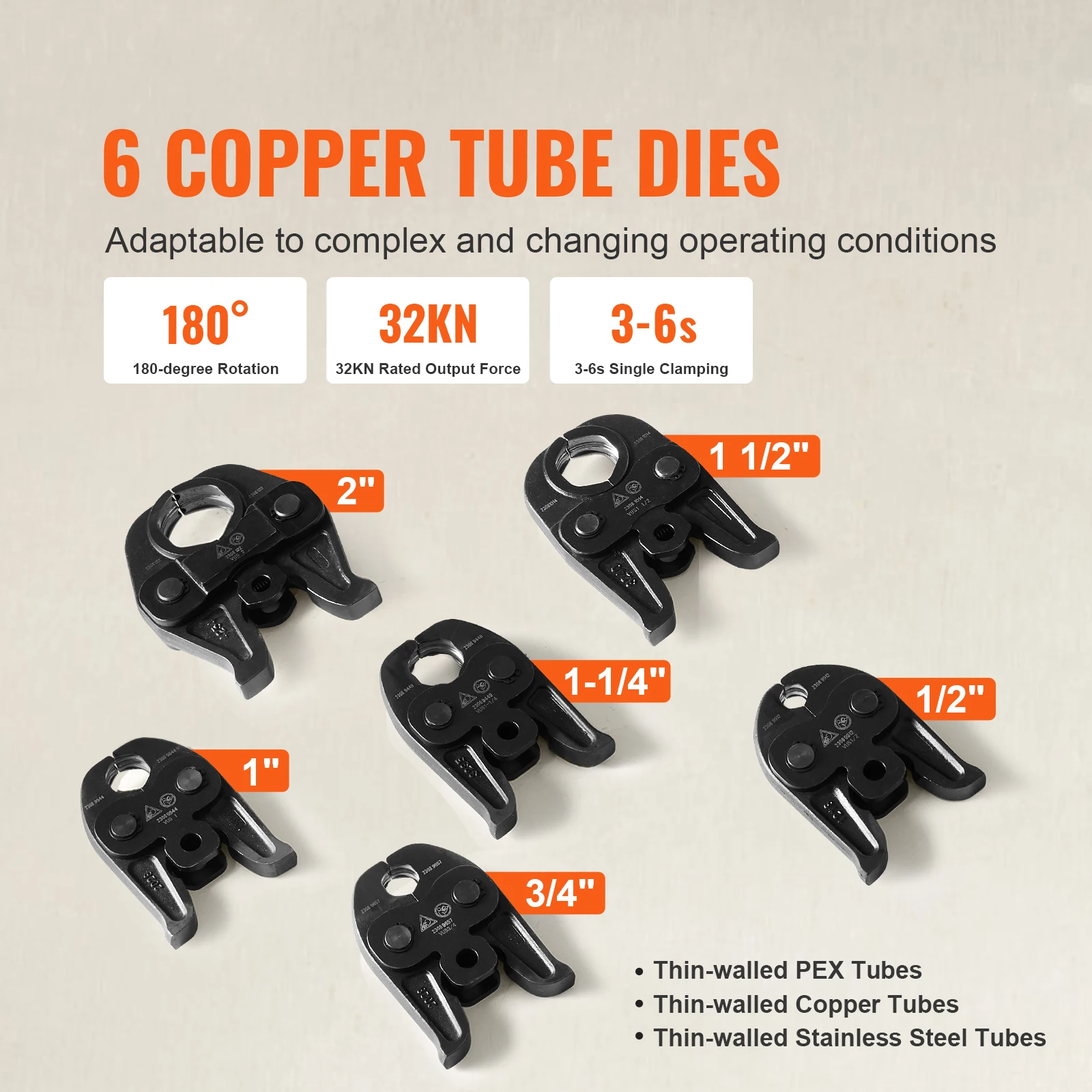 Electric Pipe Press Tool for Copper Stainless Steel PEX