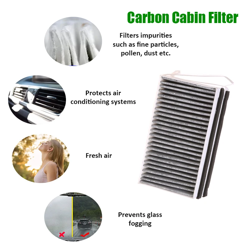 2Pcs Car Cabin Air Filter For BUICK (SGM) GL8 I CU1 2.5 3.0 CU2 2.4 3.0 GL8 S II CU3 2.4 2.5 3.0 652T 9073292 26667649 52482929