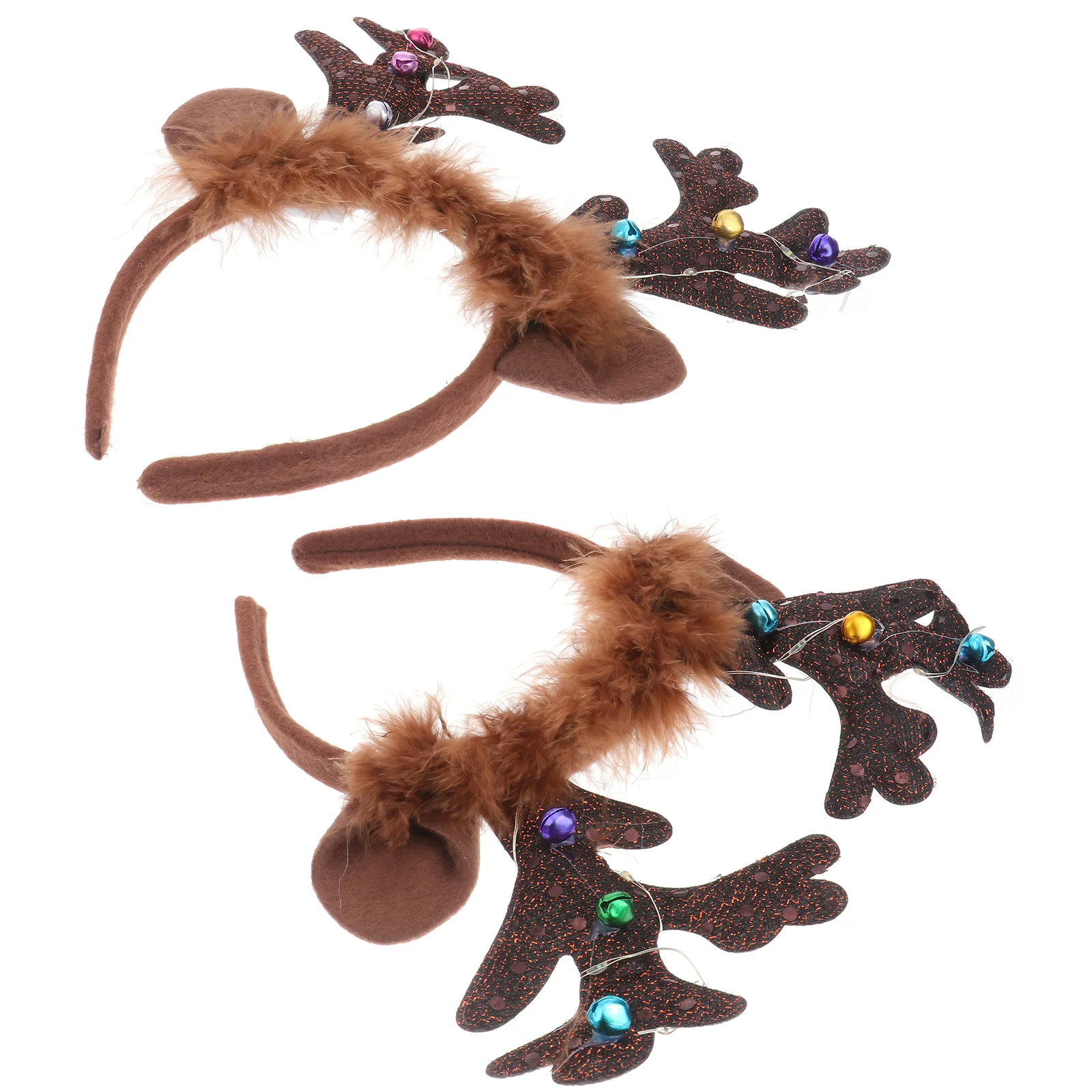 

2Pcs Christmas Cat-wear Luminous Headband Glowing Pet Fairy Antler Headband for Xmas