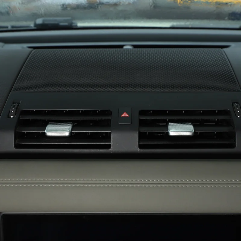 

For Land Rover Defender 110 20-22 Car Before and After Air Outlet Adjusting Rod Cover Stickers ABS Silver Auto modification Part