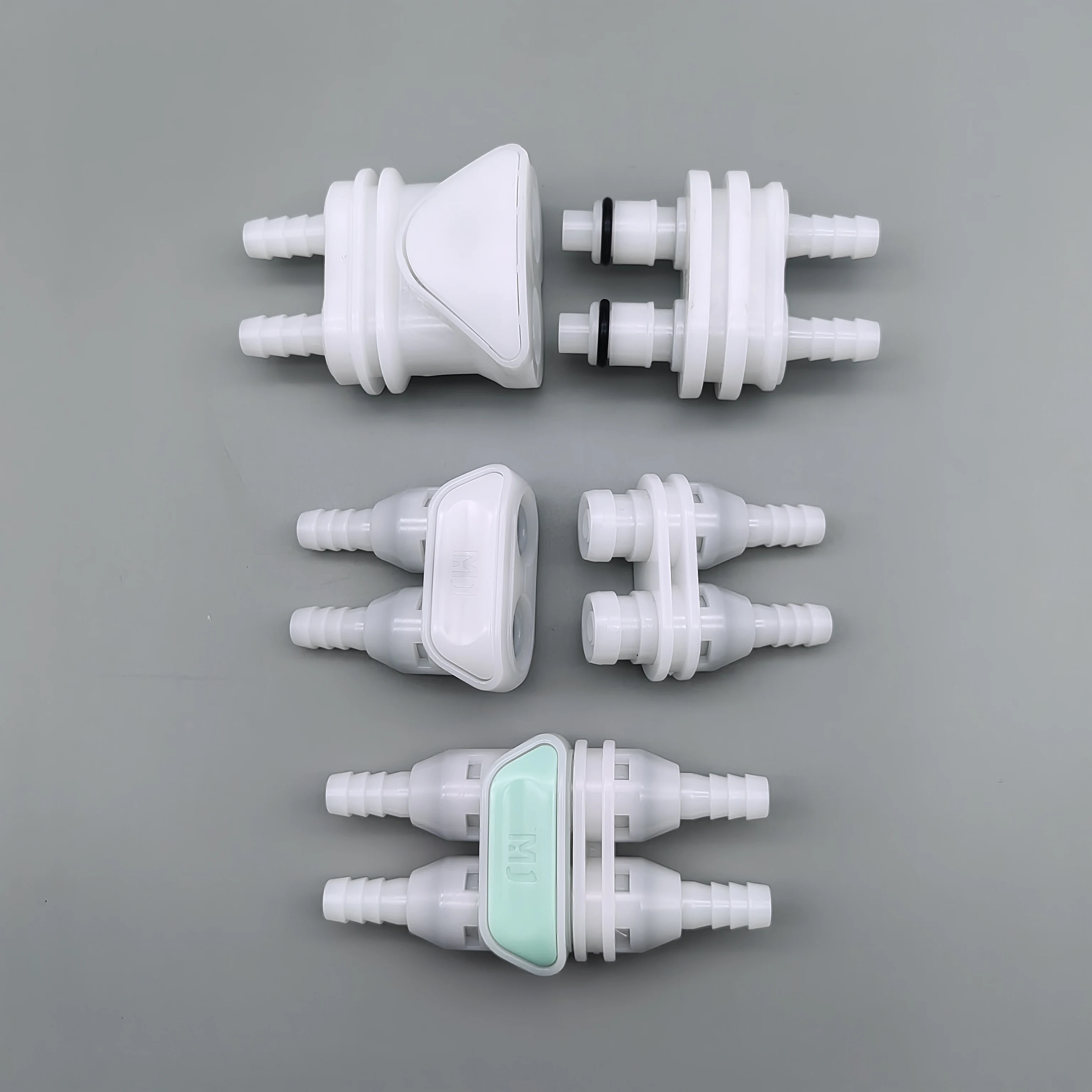 New White Cyan Double Head Female Domestic CPC Quick Connector Quickly Disconnects DPCD22004