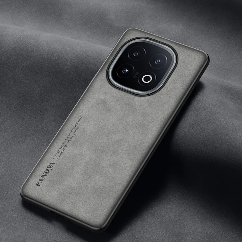 Frosted PU Leather Anti-Shock Hard Plastic Phone Case