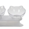 Double Cat Bowl Elevated Pet Non-Slip Water Feeder Bowl with Inclination Stand Small Medium Cat Dog Drinking Bowl Kitten Supples 5
