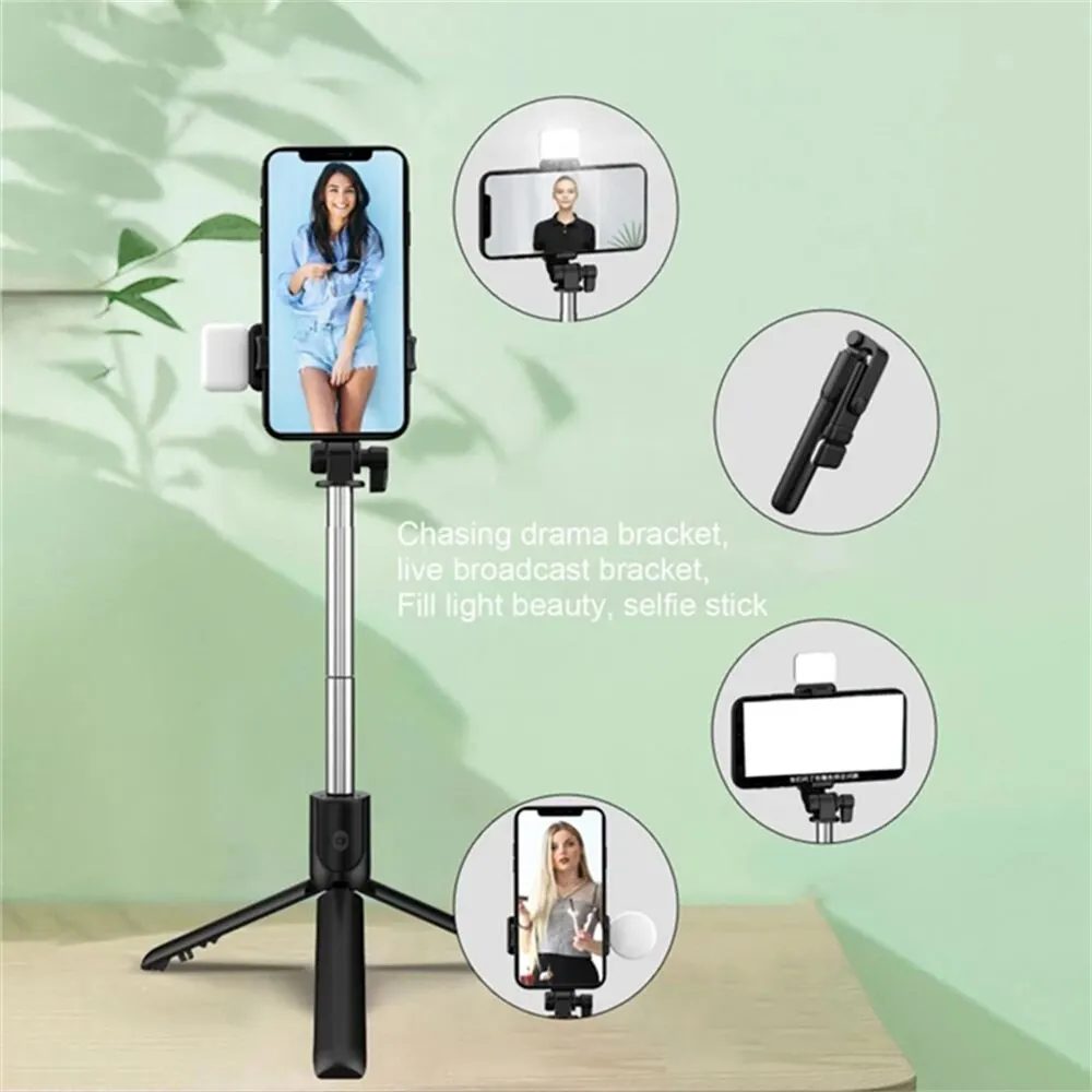 Treppiede Portatile Bluetooth per Selfie con Telecomando, Luce di Riempimento e Supporto Pieghevole per Vlog e Viaggi - Image 6
