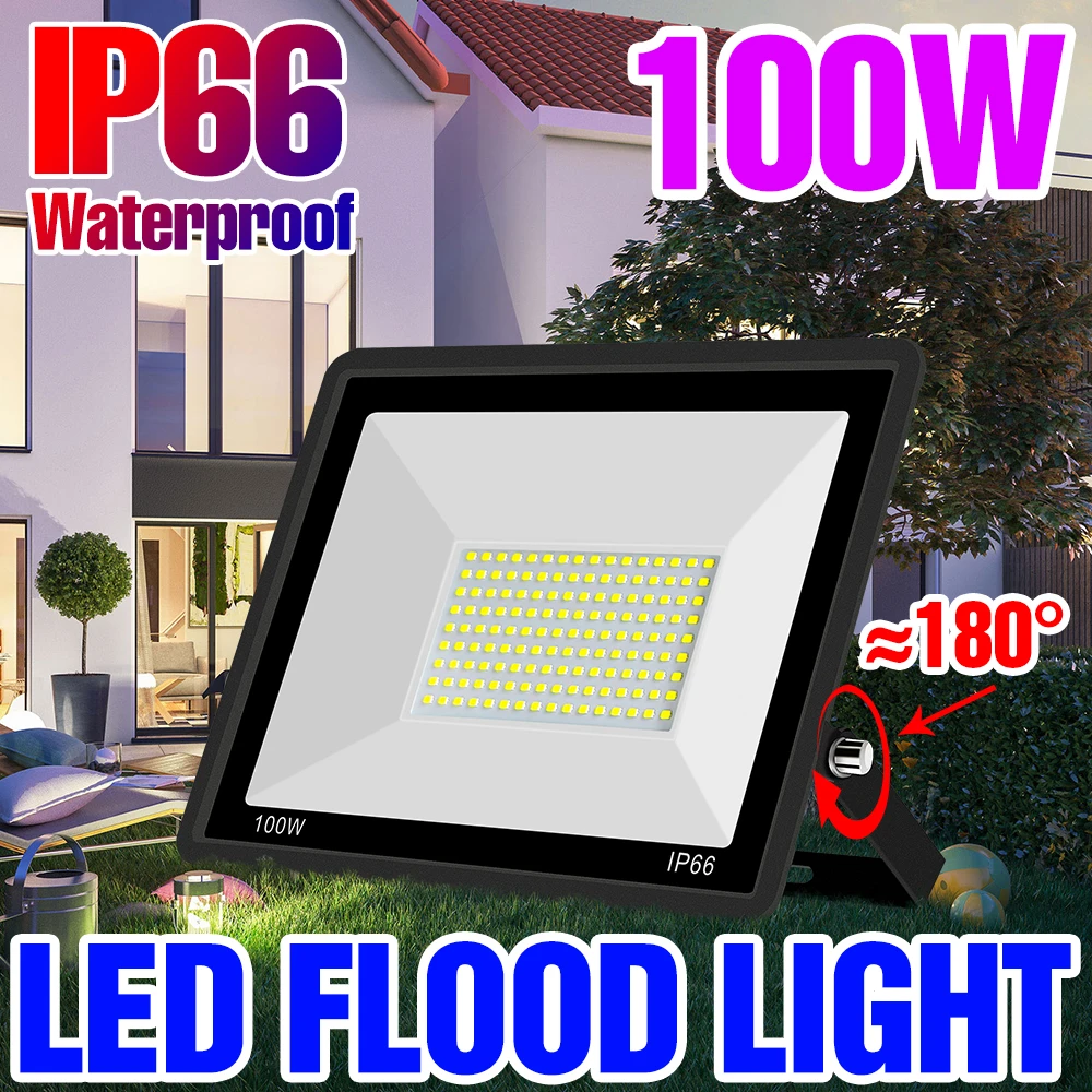 220V Led Lighting Flood Lamp Outdoor Led Projector Garden FloodLight Exterior Spotlight Recessed LED Wall Light 110V Street Lamp
