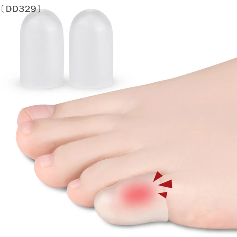 〔DD329〕2 Pcs Silicone Gel Little Toe Tube Corns Blisters Corrector Pinkie Protector Gel Bunion Toe Finger Protection Gel Sleeve
