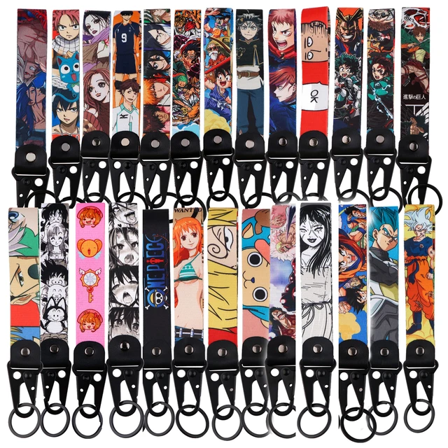 Cool Keychain Lanyards Tag Holder Wrist Strap Anime Key Holder Backpack Key  Ring Accessories - AliExpress