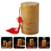 Bamboo Piggy Bank Coin Saving Jar Reliable Decor Chinese-style Money Household Container 5