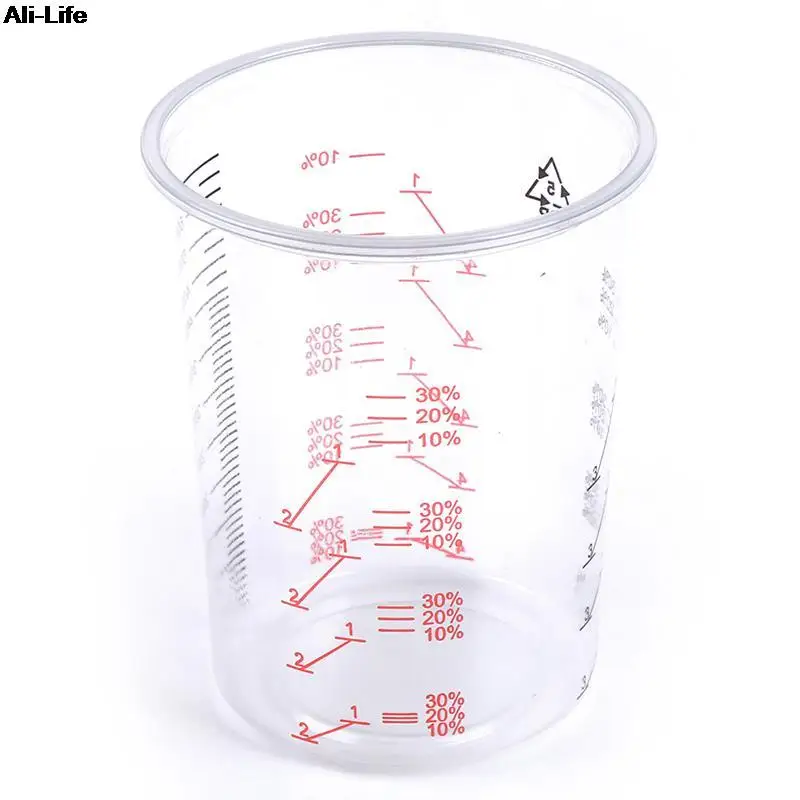 10 adet 600ml karıştırma tencere boya karıştırma kalibre bardak doğru karıştırma boya ve sıvı plastik boya karıştırma bardak