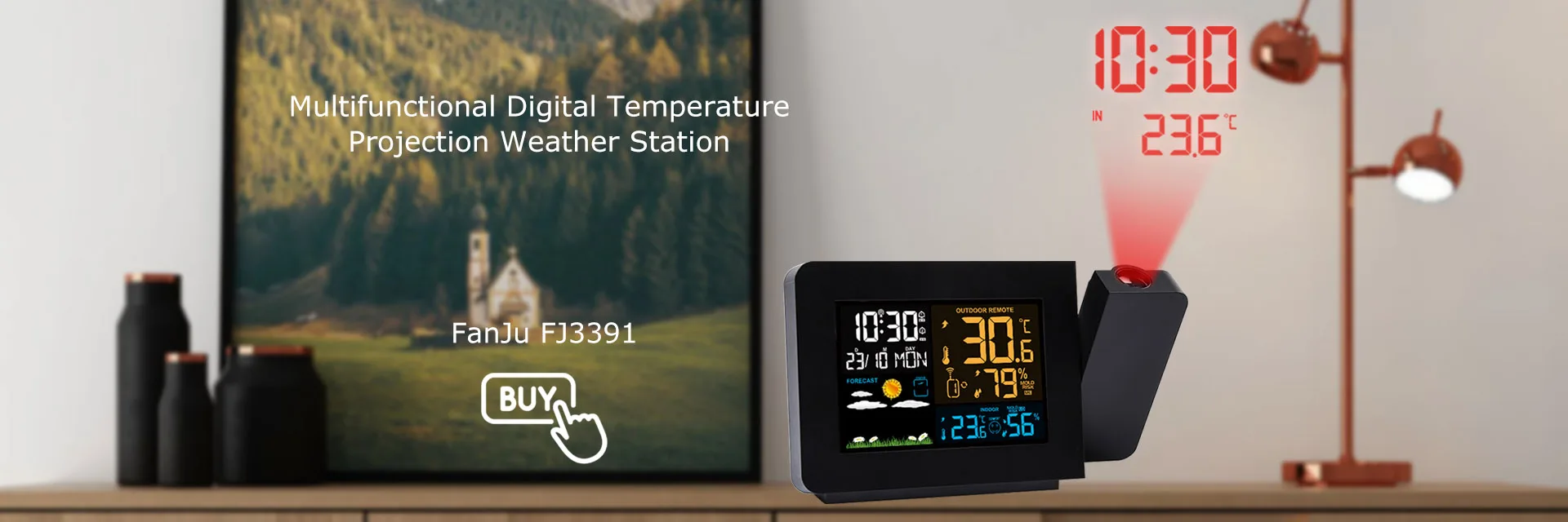 Wecker Digital FanJu Digitaler Funkwecker – Extra Großes Display