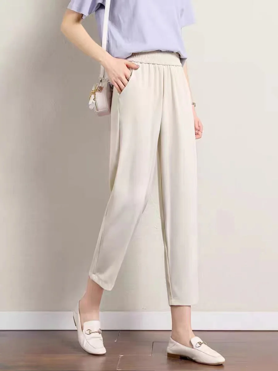 Korean Fashion Summer High Waist Women's Capris Oversize Wide Leg Pants For  Women Baggy Pants Woman Trousers Black Gothic Pants - Pants & Capris -  AliExpress
