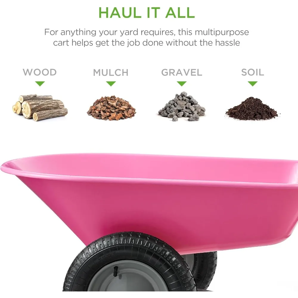 Wheelbarrow Pink cart side view