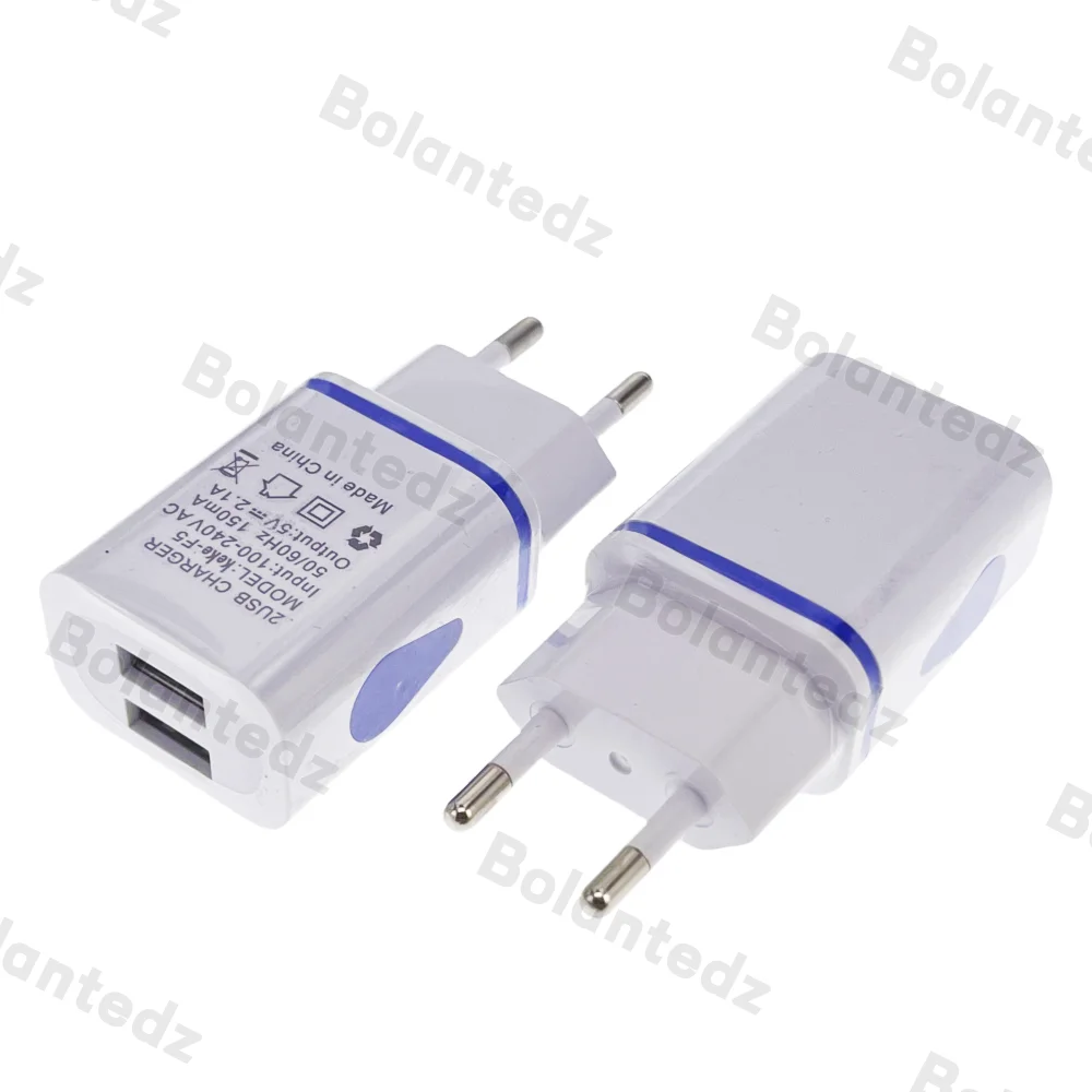 USB Wall Charger for Samsung Xiaomi Dual Port 2A Output Travel Plug Power Adapter Compatible for Phone