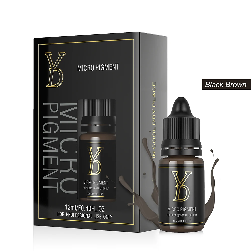 YD PMU Liquid Pigment Tattoo Ink 12ML Professional Eyebrow Beauty Micropigmentation Permanent Makeup Inks