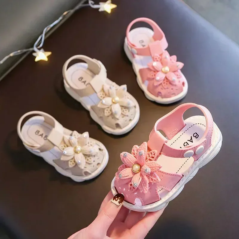 Solide Bogen kinder Sommer Schuhe Nette PVC Strand Nicht Slip Sandalen Für Baby Mädchen Schuhe Weichen Säuglings Kinder Mode sandalen