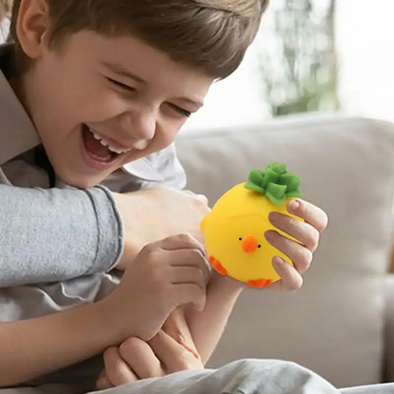 

Растягивающиеся Игрушки для мальчиков, сжимаемые сенсорные игрушки, ананас, курица, в форме Соединенных животных, креативный пресс-мяч