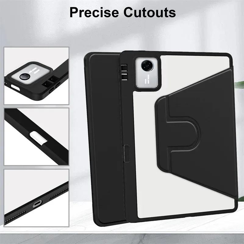 Rotating Acrylic Tablet Case with Pencil Slot