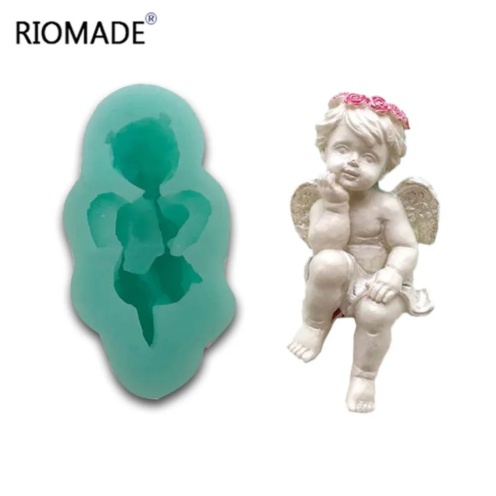 Cupid Kleiner Engel Silikon-Fondantform Kuchendekorationswerkzeuge Schokoladen-Bonbon-Dessert Cupcake Küchen-Backform Gips-Epoxid-Gießform – Detail 4