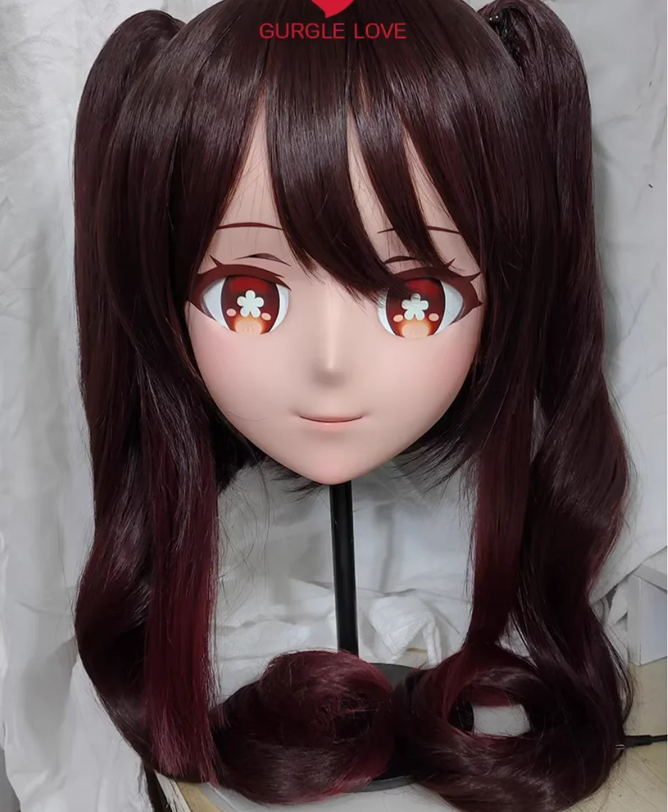 

(GLA04011)Customize Character Resin Half Head Japanese Animego Cosplay Crossdressing Doll Anime Kigurumi Mask With Eyes And Wig